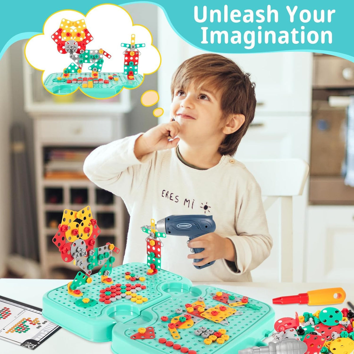 Kidoocraft Little Engineer™ DIY Montessori Tool Kit with 224pcs