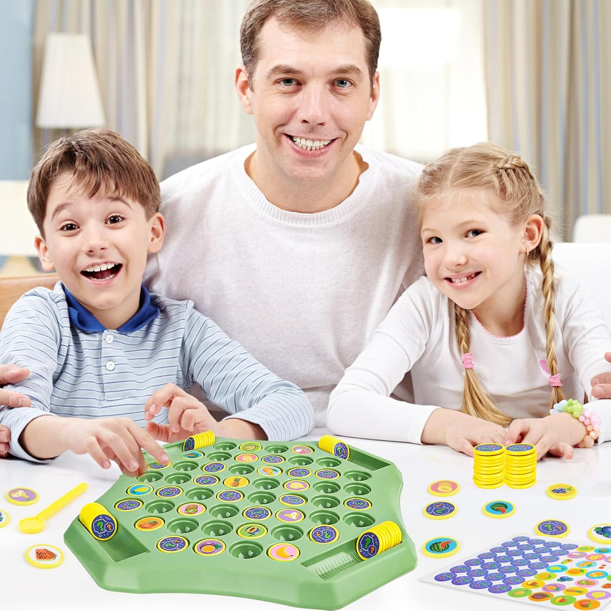 Flip & Match Animal Memory Game Board 4-Player Educational Puzzle Toy for Kids & Family
